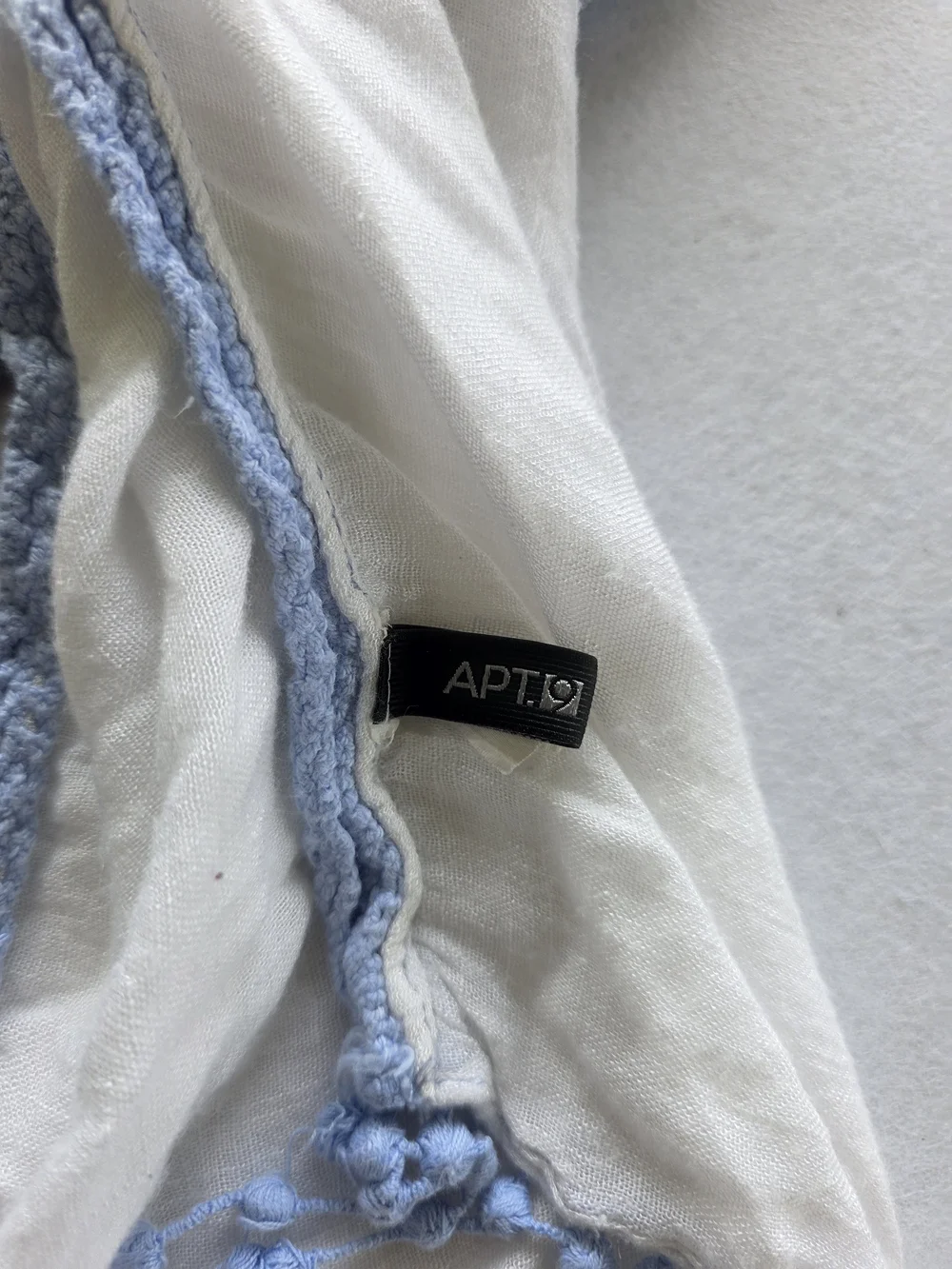 Apt. 9 Blue and Cream Ombre Scarf with Fringe Trim